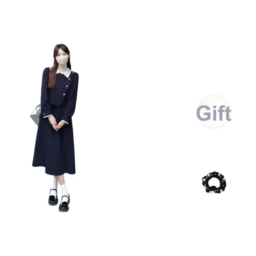 JSUHH Длинное платье с длинными рукавами для женщин