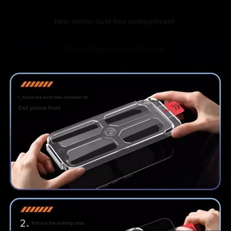 First Guard Hd Work For IPhone11/12/13/14/15 Dust Free Storage Automatic Screen Protector Tool Mobile Phone Film-1