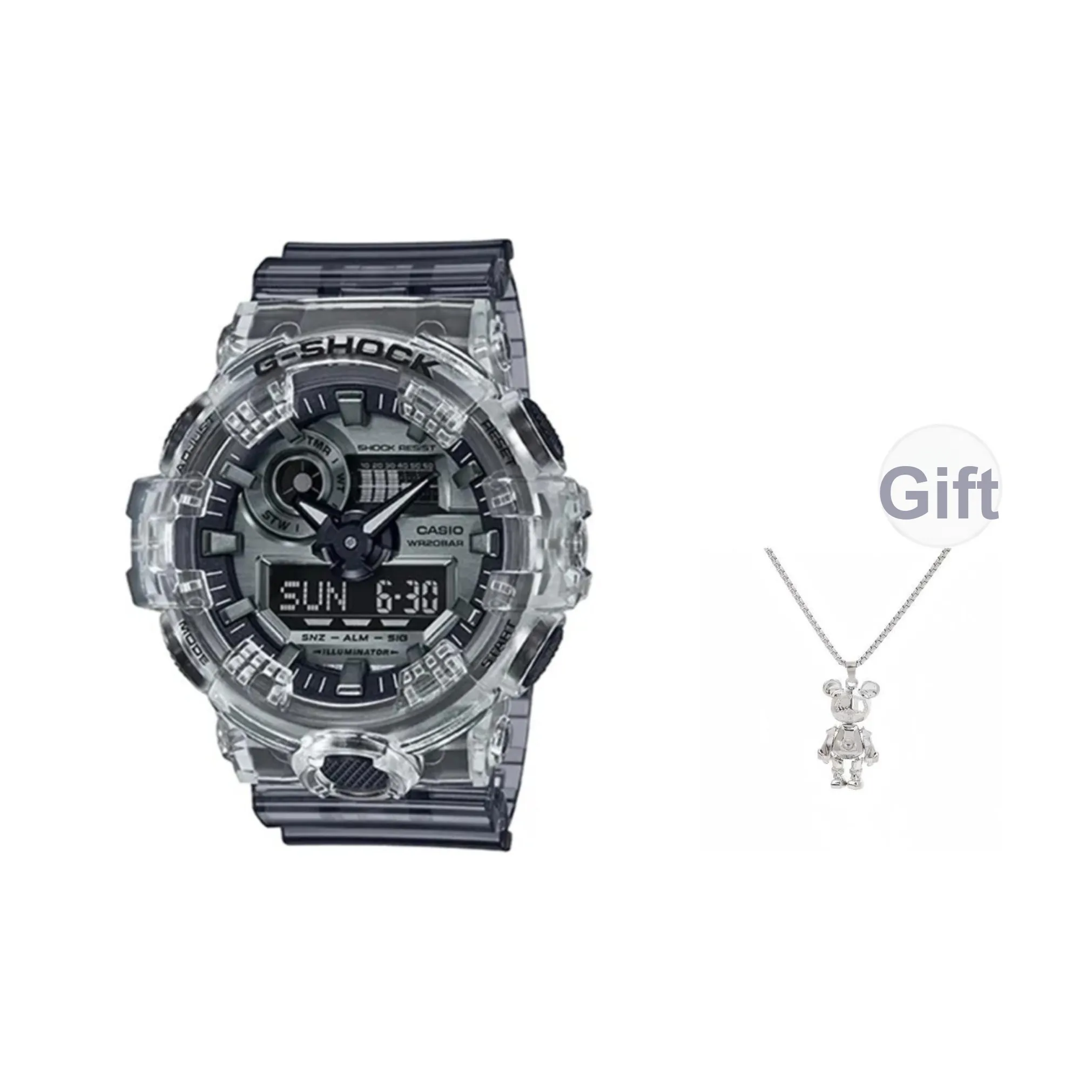 Г Shock Кварцевый Механизм Часы Унисекс Черный Циферблат