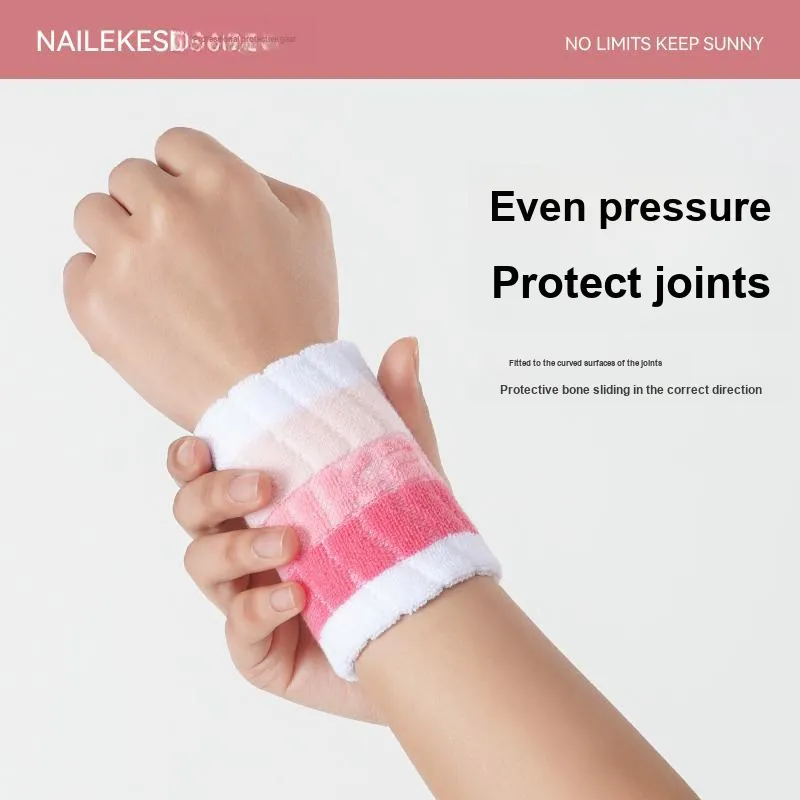 NAILEKESI Running Tennis Badminton Basketball Wristbands Protective 2 Pack Gradient Collection Unisex-16
