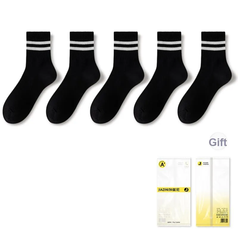 JIAZINI Mid Calf Socks Unisex 5 Pack-6