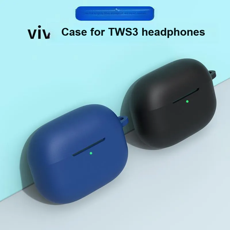 CHRROTA Compatibility Vivo Tws3pro Silicone Wireless Bluetooth Headphone Case Headphone Protective Case-3