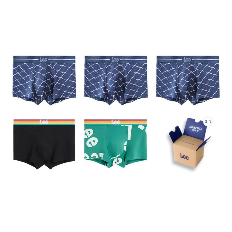 Lee Prism Color Two Underwear Gift Box Men's 5 Pack-11