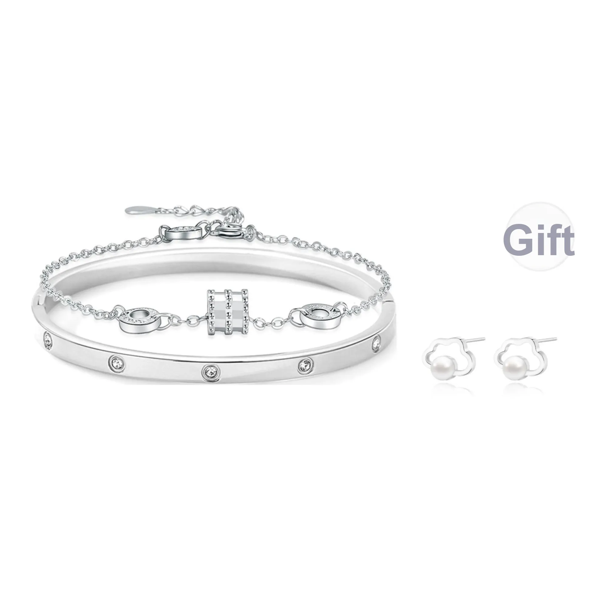 DH7 Набор браслетов из титановой стали женский стиль для подруг признание в любви