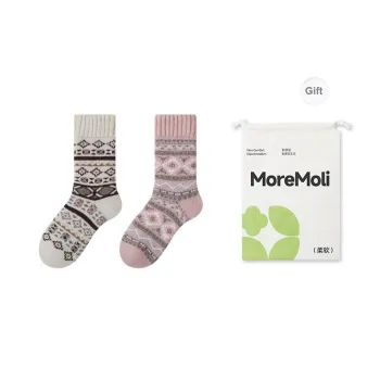 Moremoli Mid Calf Socks Women's Gift Box 2 Doubles