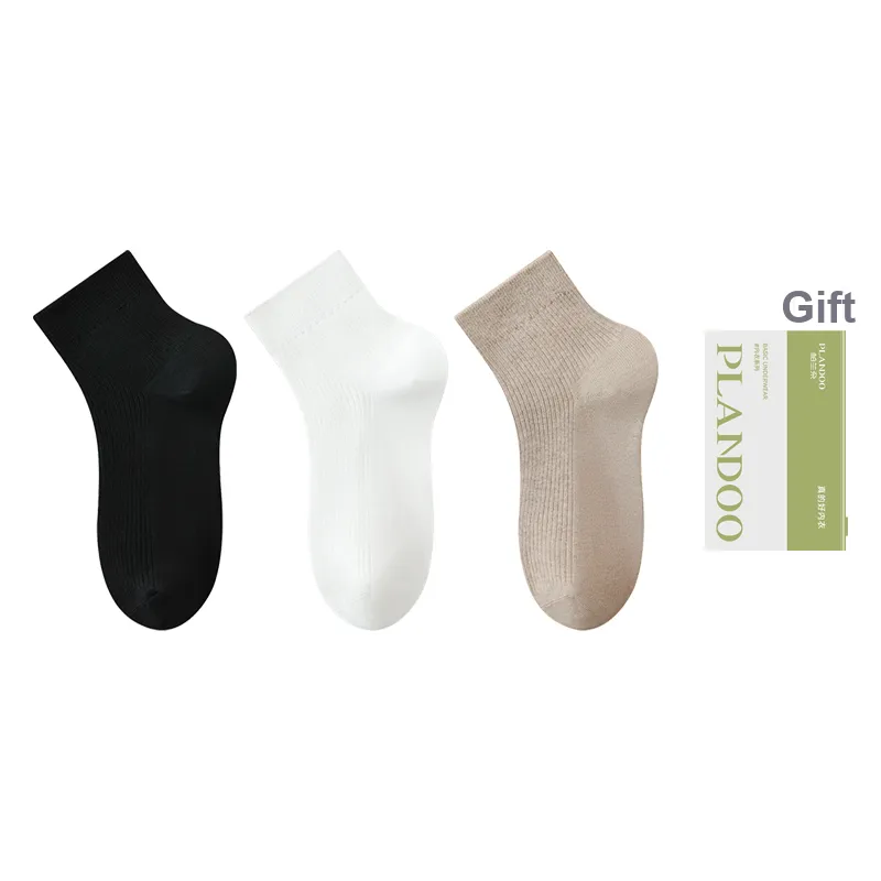 PLANDOO Mid Calf Socks Unisex Shopping Bag 3 Pack-5