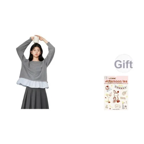 ZIHAN Серый Женский Трикотаж