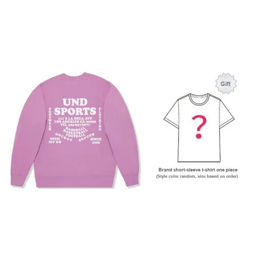 UNDEFEATED Sweatshirts Unisex Light Purple Short-Sleeved Size Varies With Order