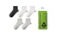 [5A Antibacterial Quarter Crew]Black+White+White+Light Gray+Light Gray