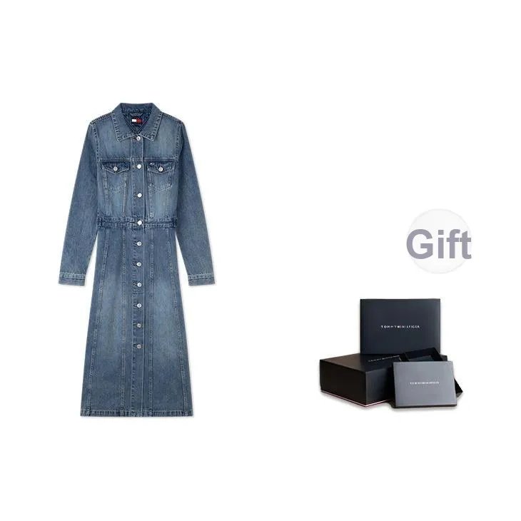 Tommy Hilfiger Длинное платье с длинными рукавами женское