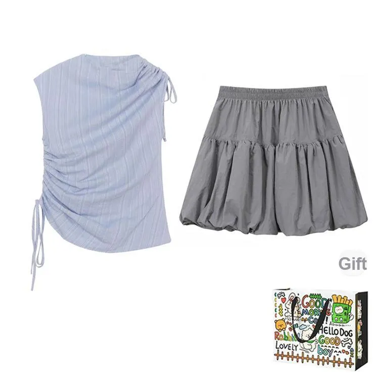 OURUOKE Two Piece Skirt Sets Women's-1