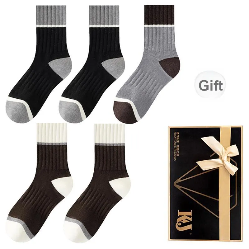 KJ Mid Calf Socks Men's Gift Box Combination Mixed Color-17