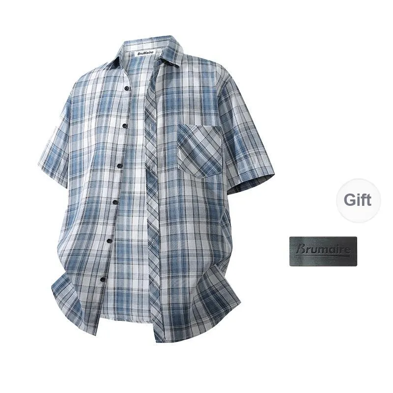 BRUMAIRE Shirt Unisex Light Blue Comes With Brooch-2