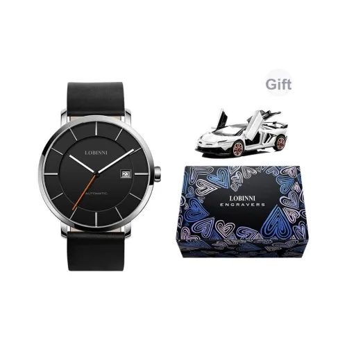 LOBINNI L Автоматический Механический Механизм Мужские Часы 41,5 мм Черный