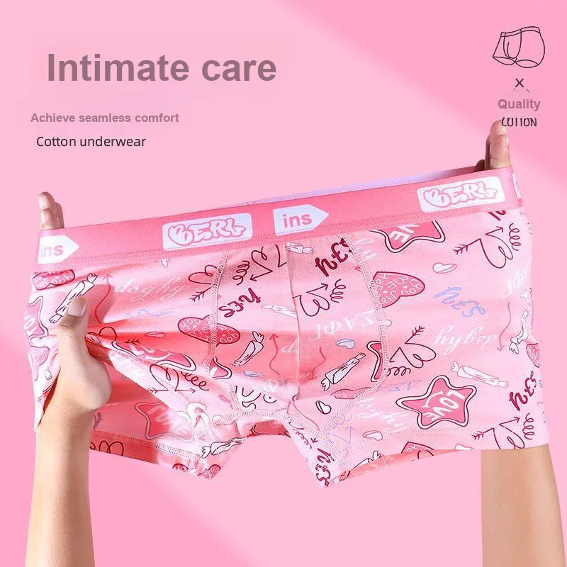 Disney 100% Cotton Boxer Briefs Men's 1 Pack Men's Pink-4