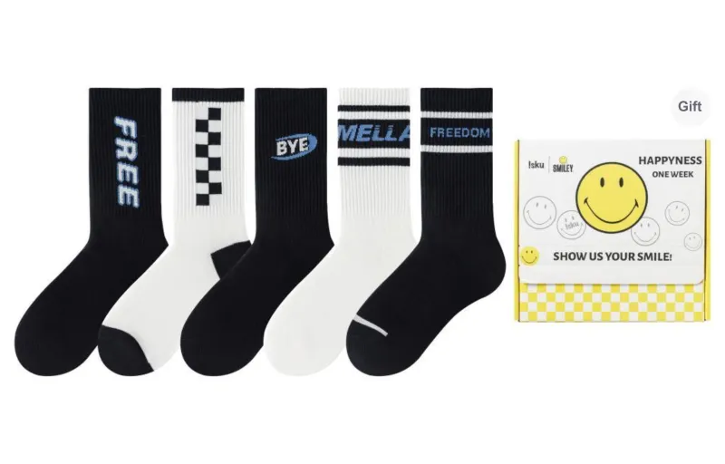 Caramella x Isku Mid Calf Socks Unisex 5 Pack-6