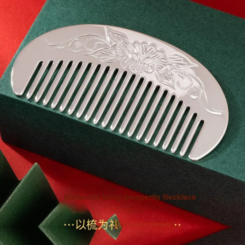 Yu Yin 999 Fine Silver Hair Comb Women's-1