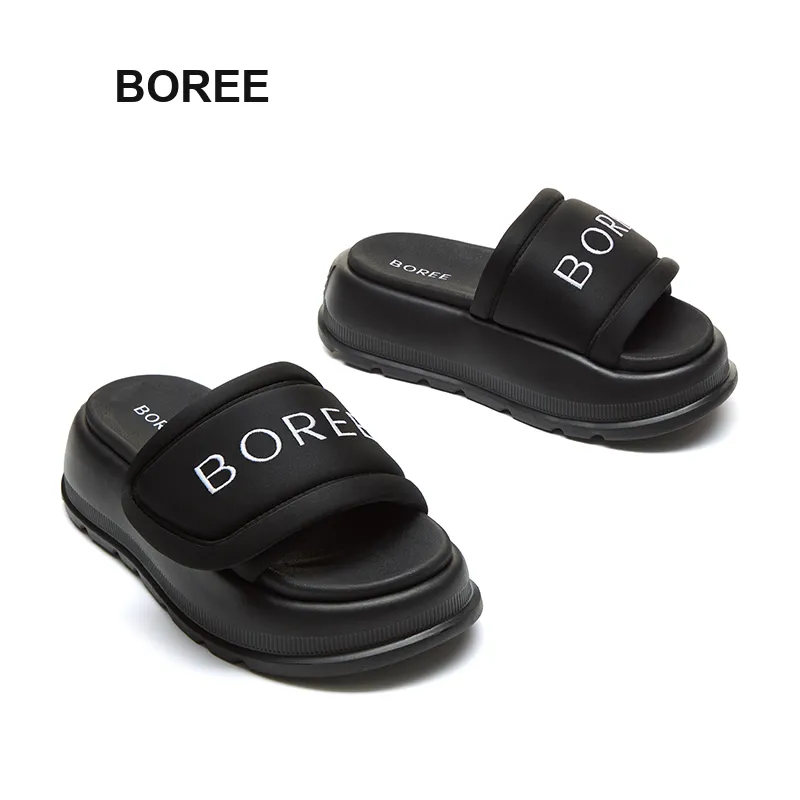 BOREE Slide Slippers Women's White/Black/Pink-9