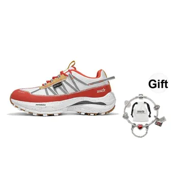 RIPSTAR Cushioning Slip Resistant Low Top Full Length Carbon Plate Running Shoes Unisex Red Rock Valley