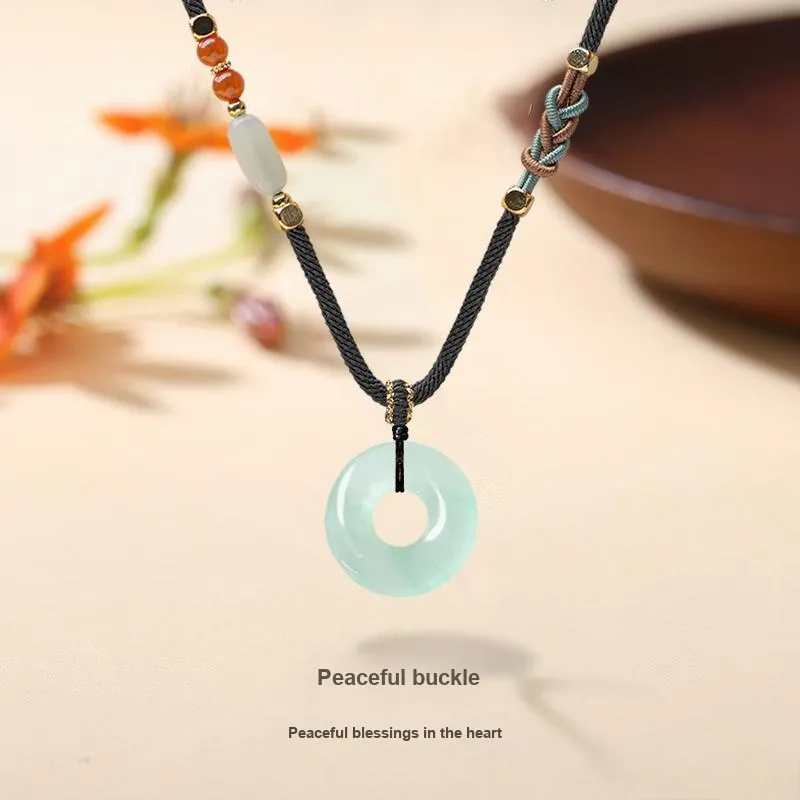 MISS TOOYA African Emerald Necklaces Unisex-1