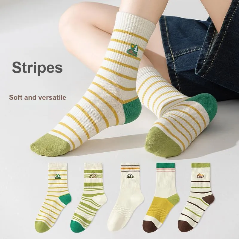 Lan Miao Mid Calf Socks Women's 10 Pack-8
