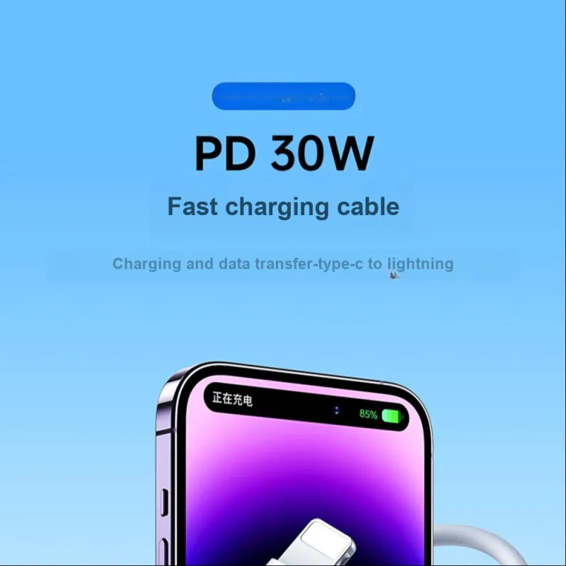 First Guard 1 to 1 Type C To Lightning Compatibility With Apple's Entire Line Of Fast Charging PD 30W Cables-1