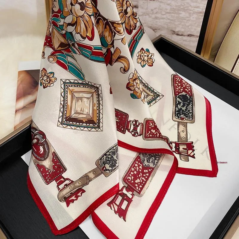 MITHAOL KUSC 100% Mulberry Silk Scarves Women's-5