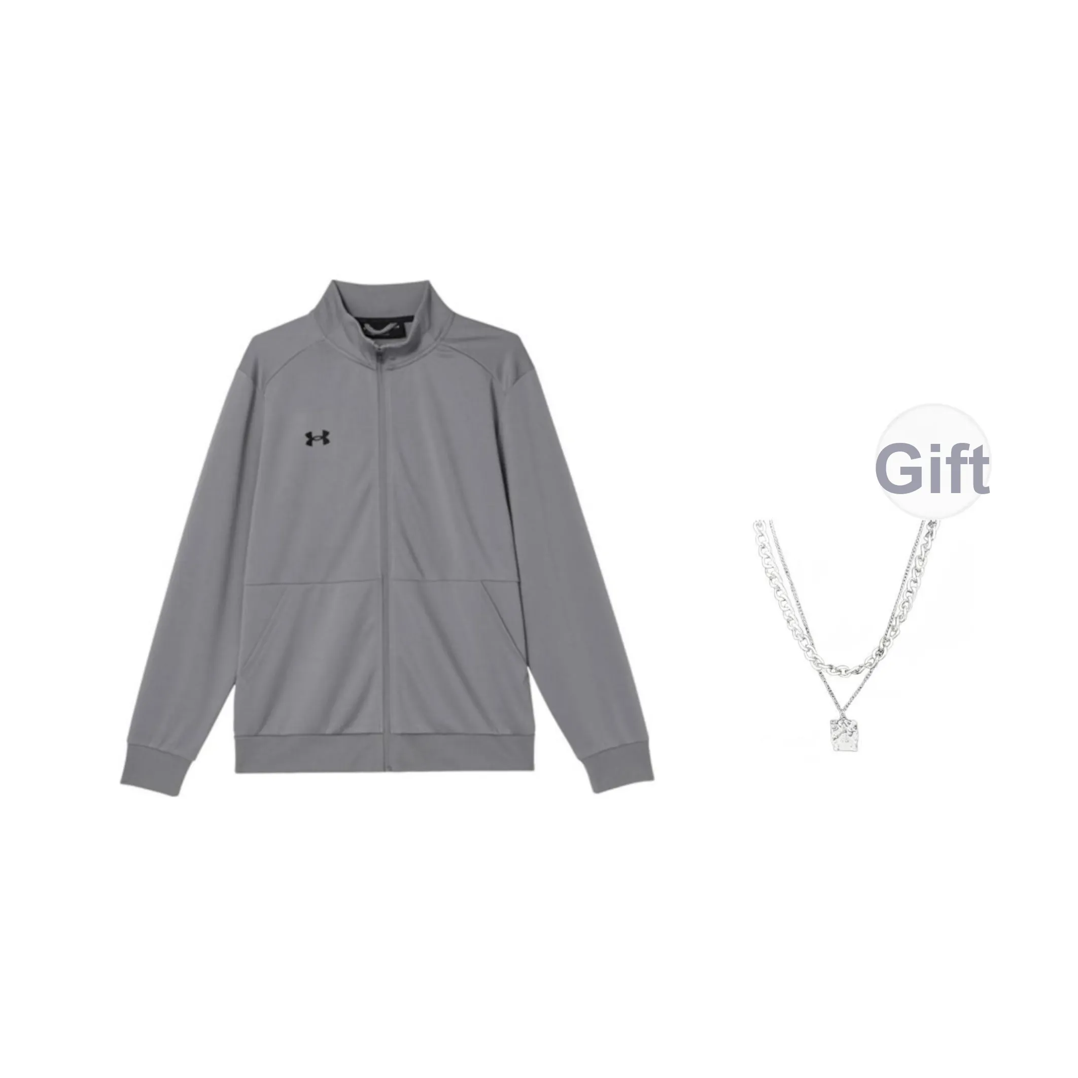 Under Armour Jackets Unisex Gray Jacket+Comes With Necklace