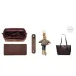 Dark Brown Shoulder Pads+Liner+Bottom Pad+Rabbit Charm