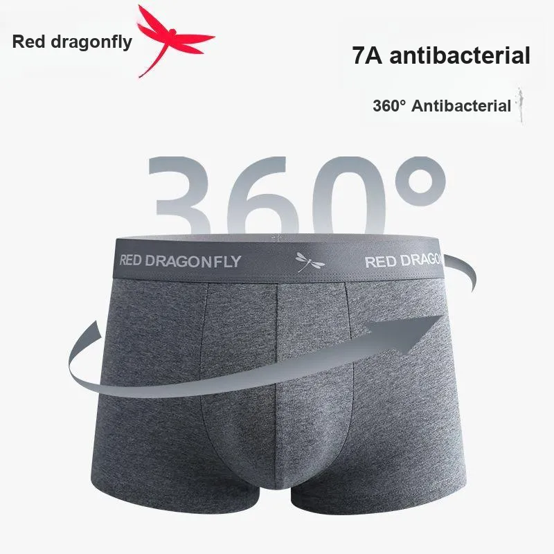 RED DRAGONFLY Cotton Panties Men's 4 Pack Gift Box Set-3