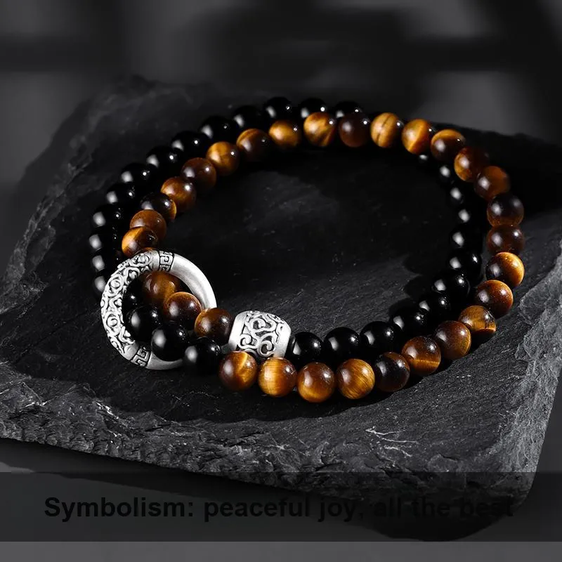 MAGICPOLE Obsidian Bracelets Men's-3