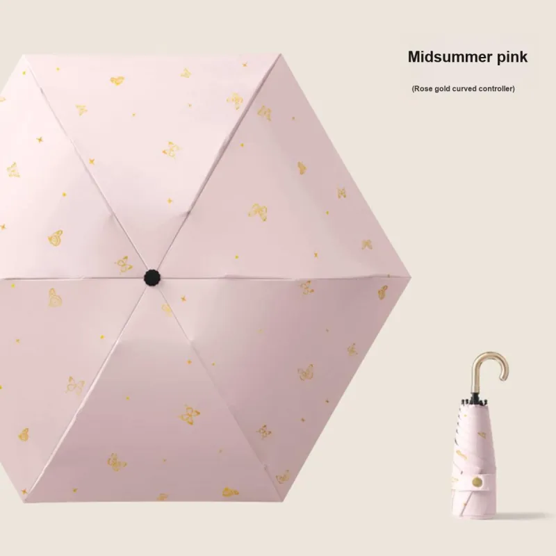 Ten Thousand Months Golden Hook Umbrella With Sunshade-1