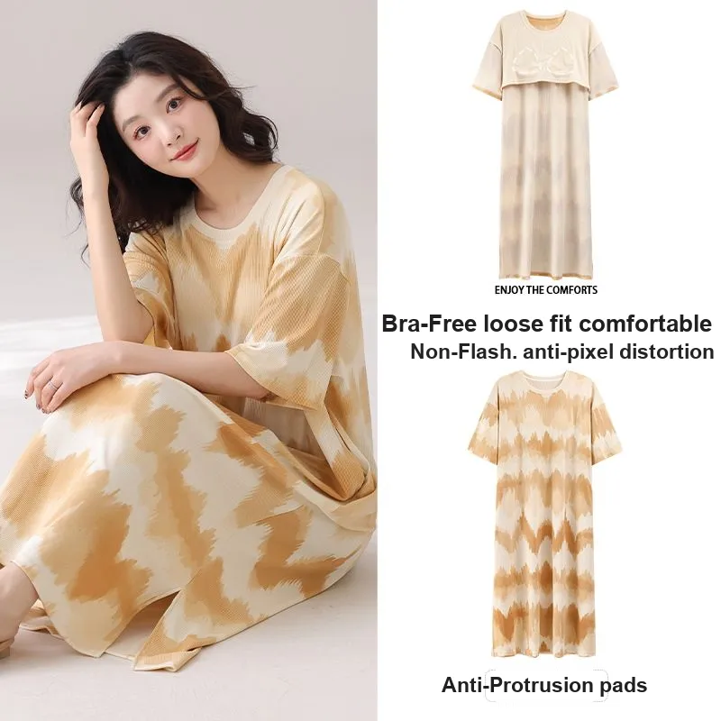 XISHE Nightgown Women's Ginger Yellow-4