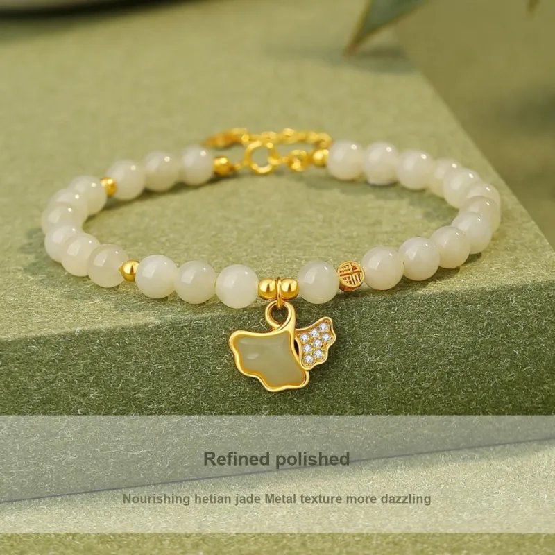 Andaozi Hetian Jade Bracelets White Jade Women's-2