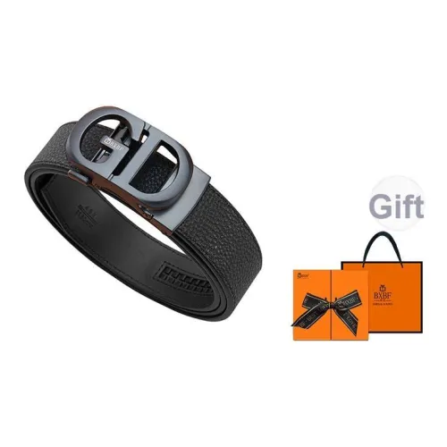 BANFU Ремни из натуральной коровьей кожи мужской черный ширина 3,5 см