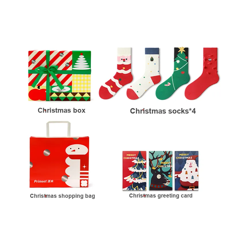 Primeet Mid Calf Socks Unisex 5 Pairs Gift Box Set-28