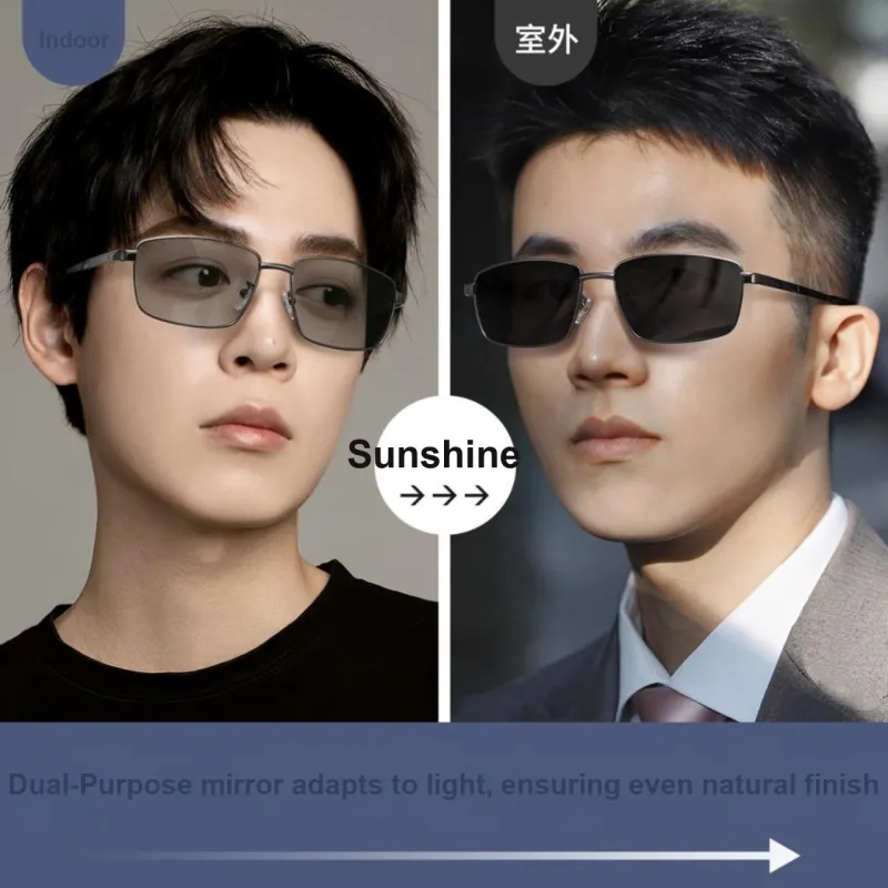 Wood Premium Alloy Irregular Shape Sunglasses Men's-7