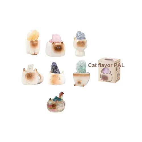 Sweet Pillow House Siamese Cat Кристальный Креативный Орнамент Слепые Коробки Один Mystery Коробка Полная Коробка 6 шт