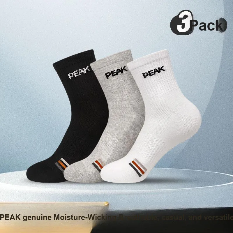 PEAK Mid Calf Socks Unisex 3 Pack-1