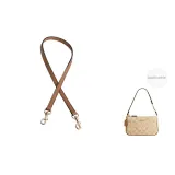 Milk Tea Beige Leather Shoulder Straps 67cm [Underarm Style]