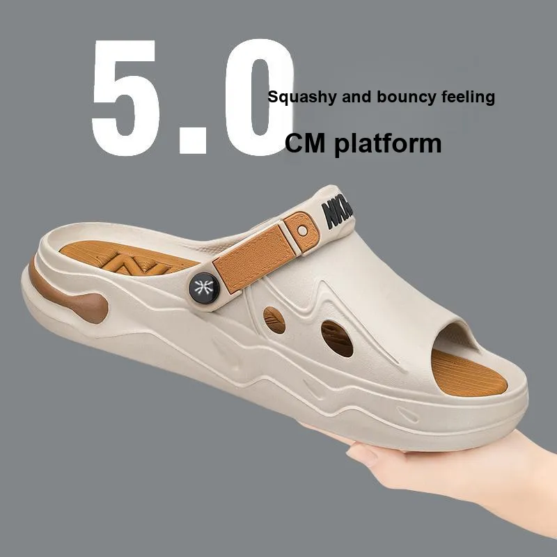 YUZHAOLIN Beach Sandals Men Black Orange Khaki Brown-11