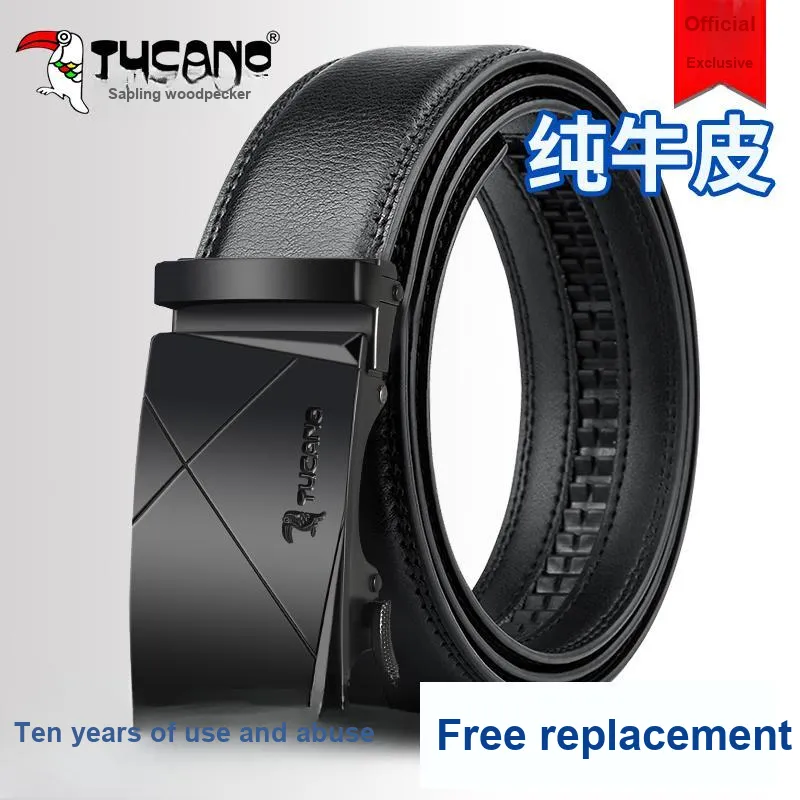TUCANO Gift Box Set Cow Split Leather Belts Men's 3.5cm-1
