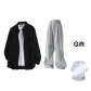 Black+Gray Pants (Includes 1 White T-Shirt)