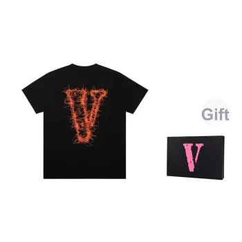 VLONE T Shirt Unisex Black Orange