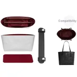 City33 (Black Silver) Burgundy Liner+Bottom Pad+Shoulder Strap Pad[Anti-Sinking Three-Piece Set]