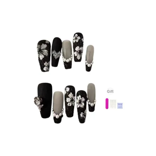 XIBI Ручной LED Световая терапия False Nail Черный розовый False Nail Готовый товар Переносной наушник для ногтей