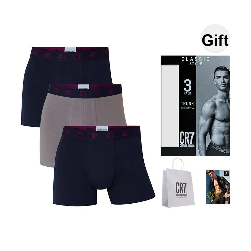 CR7 CRISTIANO RONALDO Underpants Men's 3 Pack Navy Blue/Rusty Sunset
