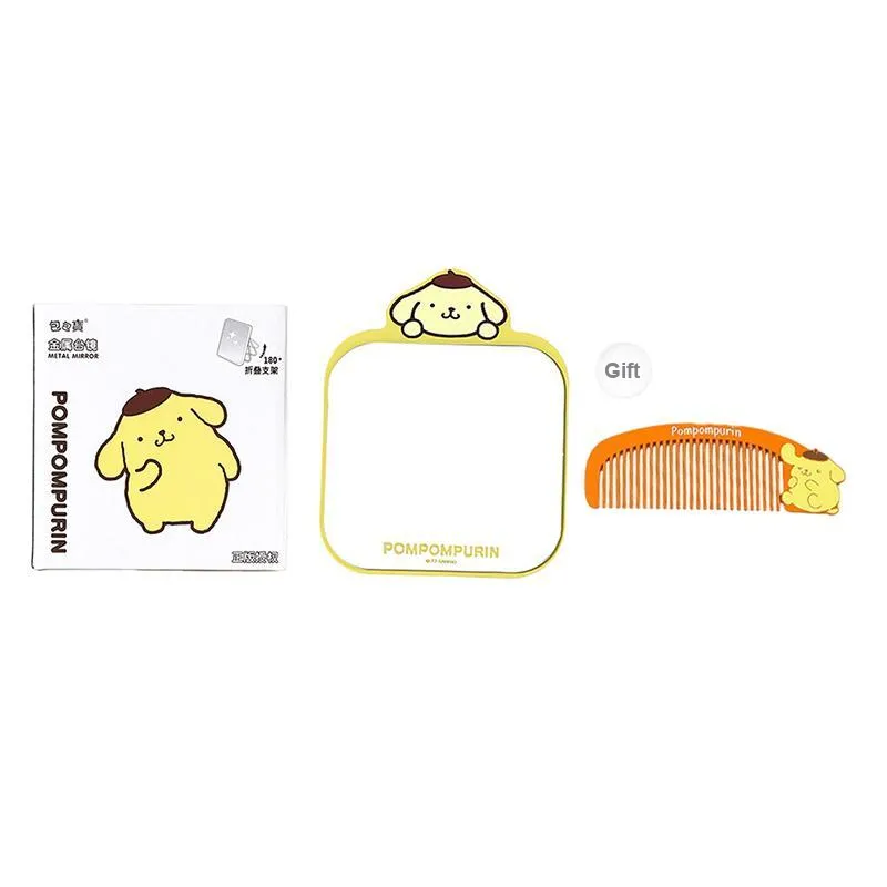 ALL SERIES x Sanrio Cartoon Metal Table Mirror High Definition Imaging Includes Metal Comb-20
