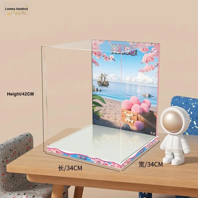 LIGHT YOUR BRICKS Compatibility Pop Mart Labubu Tony Chopper 400% One Piece Display Case Model Accessories-2