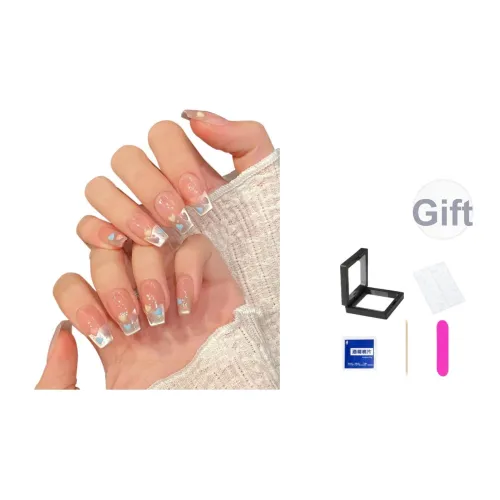 XNTX Nail Патч False Nail Короткий LADDER Розовые оттенки Однотонный Coquette